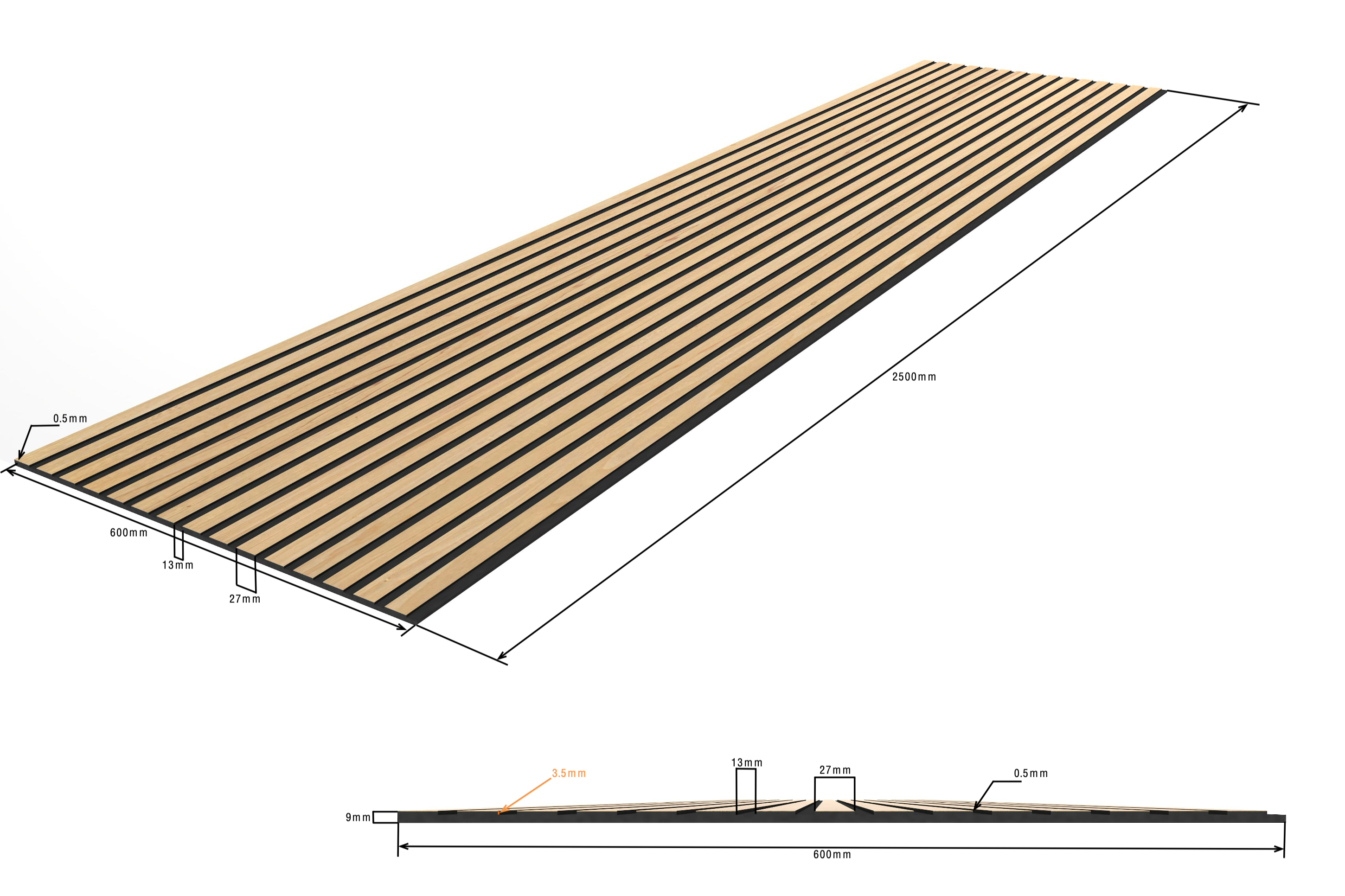 Panneau acoustique Ultralight epicPLY– Chêne foncé
