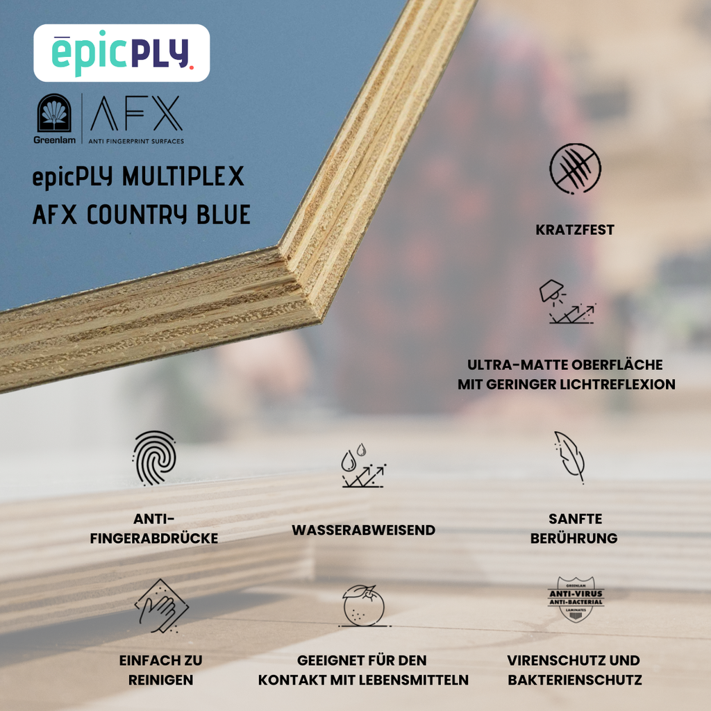 Contreplaqué epicPLY stratifié haut de gamme - AFX Bleu