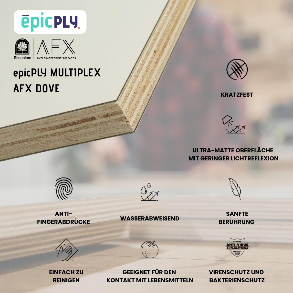 Contreplaqué epicPLY stratifié haut de gamme - AFX Dove