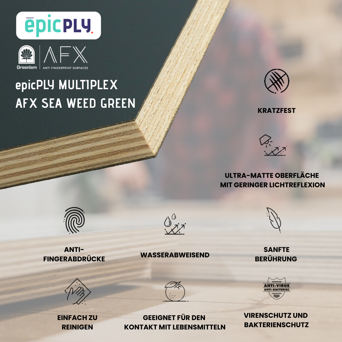 Contreplaqué epicPLY stratifié haut de gamme - AFX Vert 